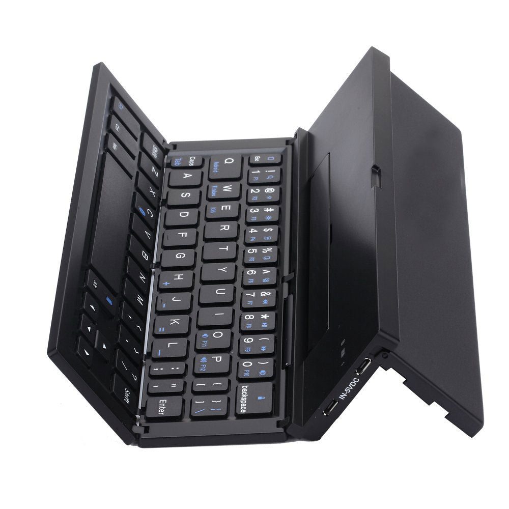 Portable Foldable Wireless Bluetooth 3.0 Keypad with Stand for Windows / iOS / Android Tablet and Smartphone