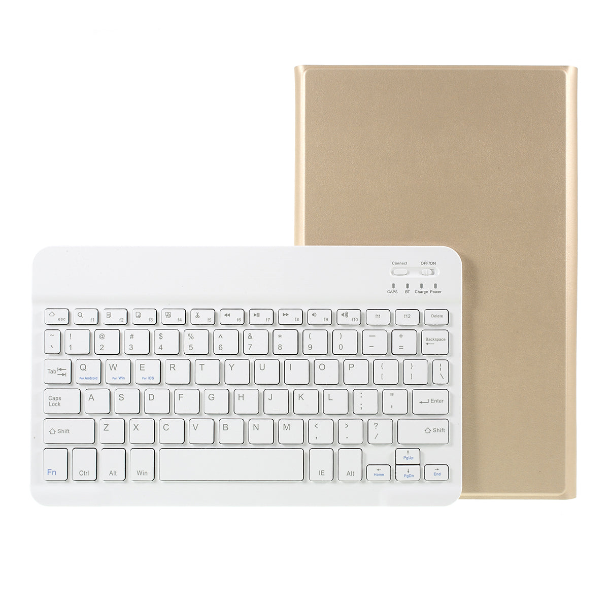 For Samsung Galaxy Tab A 10.1 (2019) T510/T515 Magnetic Detachable Bluetooth Keyboard + PU Leather Fine Sheep Lines Tablet Case 2-in-1