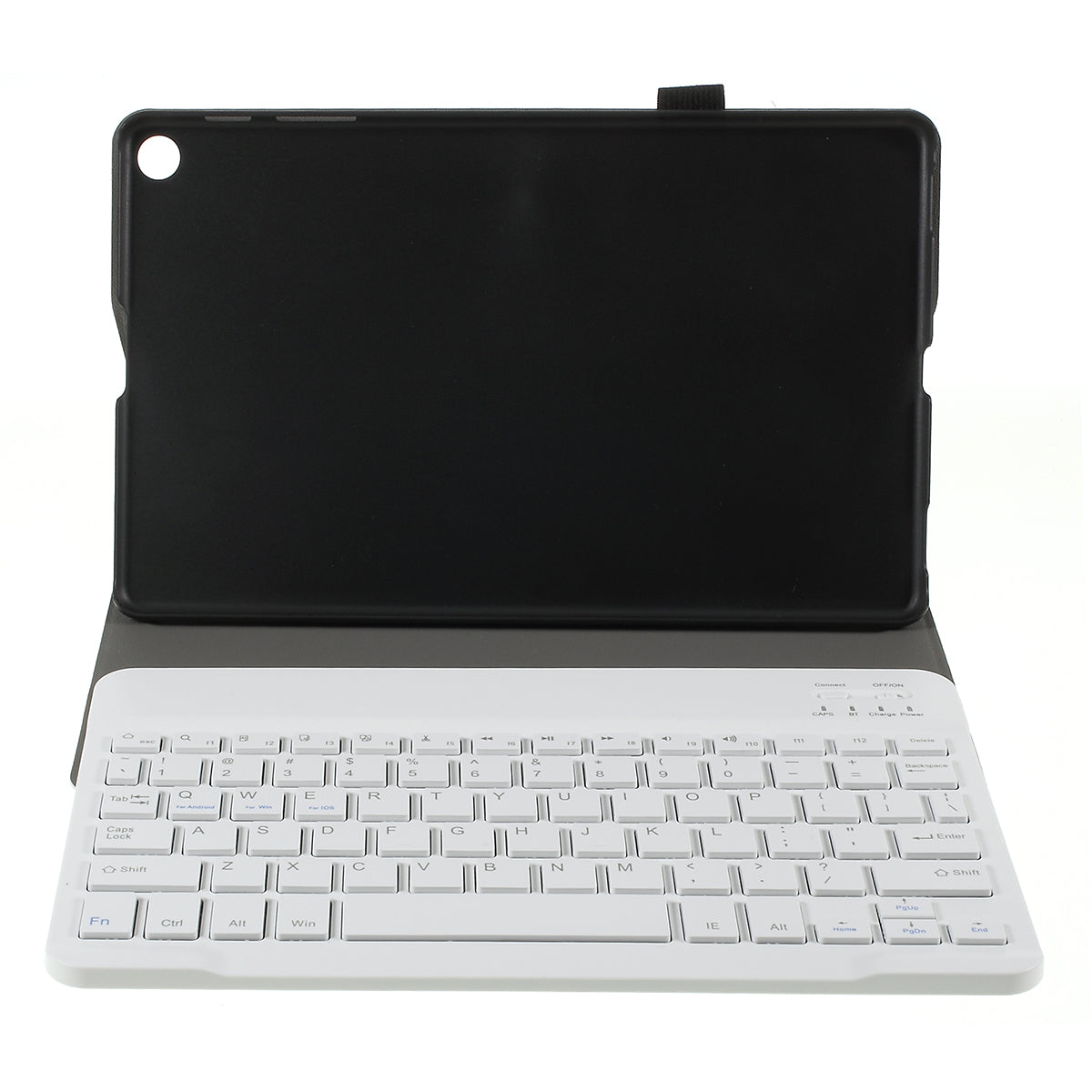 For Samsung Galaxy Tab A 10.1 (2019) T510/T515 Magnetic Detachable Bluetooth Keyboard + PU Leather Fine Sheep Lines Tablet Case 2-in-1