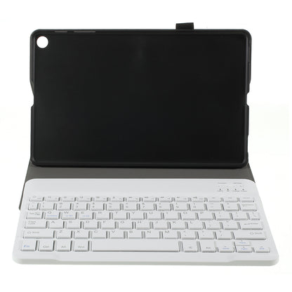 For Samsung Galaxy Tab A 10.1 (2019) T510/T515 Magnetic Detachable Bluetooth Keyboard + PU Leather Fine Sheep Lines Tablet Case 2-in-1