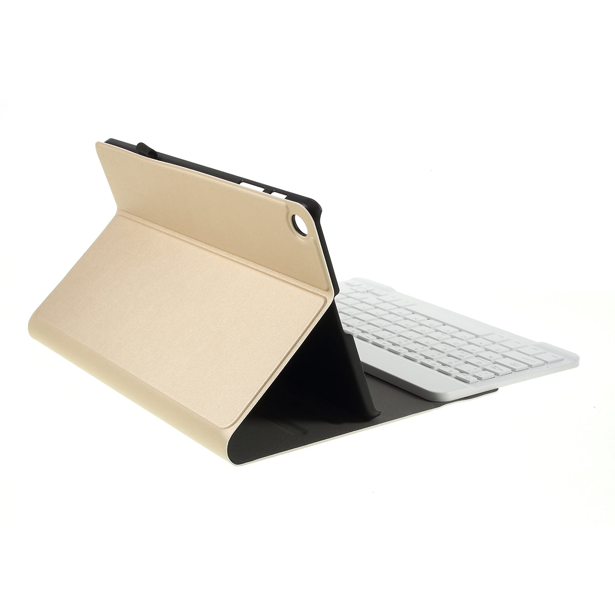 For Samsung Galaxy Tab A 10.1 (2019) T510/T515 Magnetic Detachable Bluetooth Keyboard + PU Leather Fine Sheep Lines Tablet Case 2-in-1