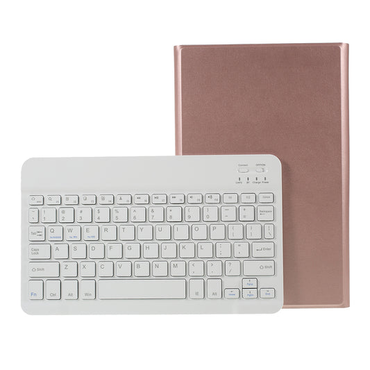 For Samsung Galaxy Tab A 10.1 (2019) T510/T515 Magnetic Detachable Bluetooth Keyboard + PU Leather Fine Sheep Lines Tablet Case 2-in-1