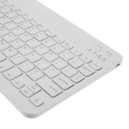 For Samsung Galaxy Tab A 10.1 (2019) T510/T515 Magnetic Detachable Bluetooth Keyboard + PU Leather Fine Sheep Lines Tablet Case 2-in-1