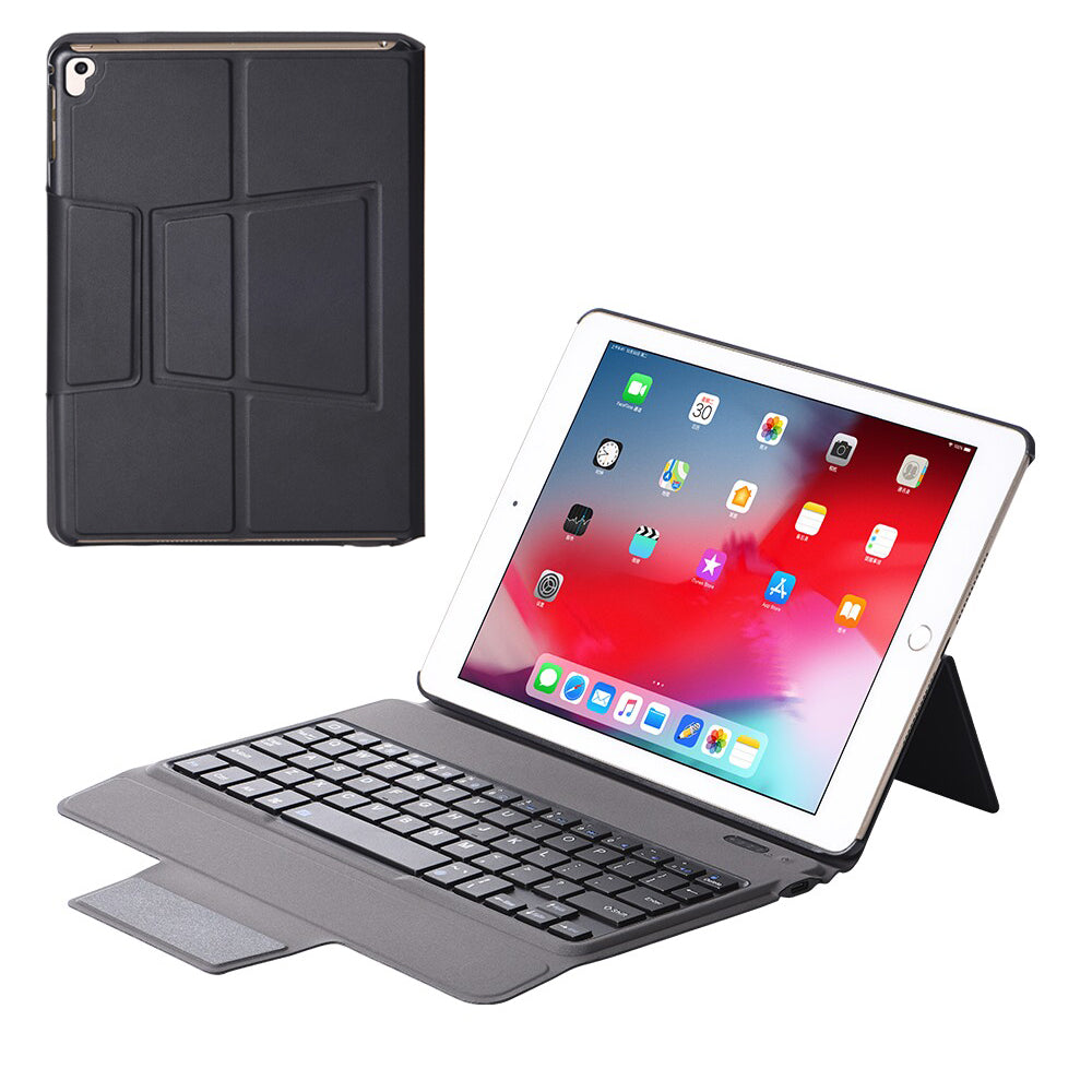 2 in 1 Bluetooth Keyboard with Stand Leather Tablet Shell for iPad 9.7 -inch (2018) (2017)/Air 2/Air (2013)