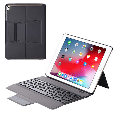 2 in 1 Bluetooth Keyboard with Stand Leather Tablet Shell for iPad 9.7 -inch (2018) (2017)/Air 2/Air (2013)