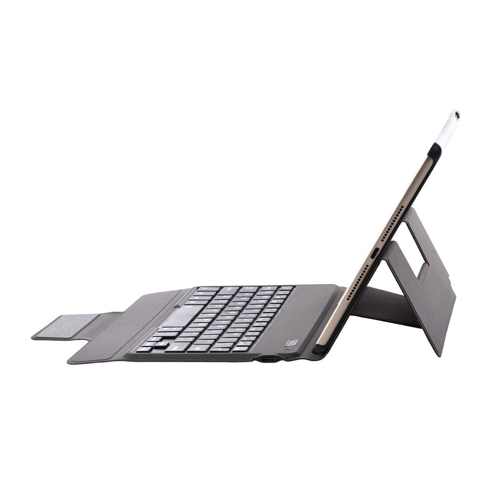 2 in 1 Bluetooth Keyboard with Stand Leather Tablet Shell for iPad 9.7 -inch (2018) (2017)/Air 2/Air (2013)