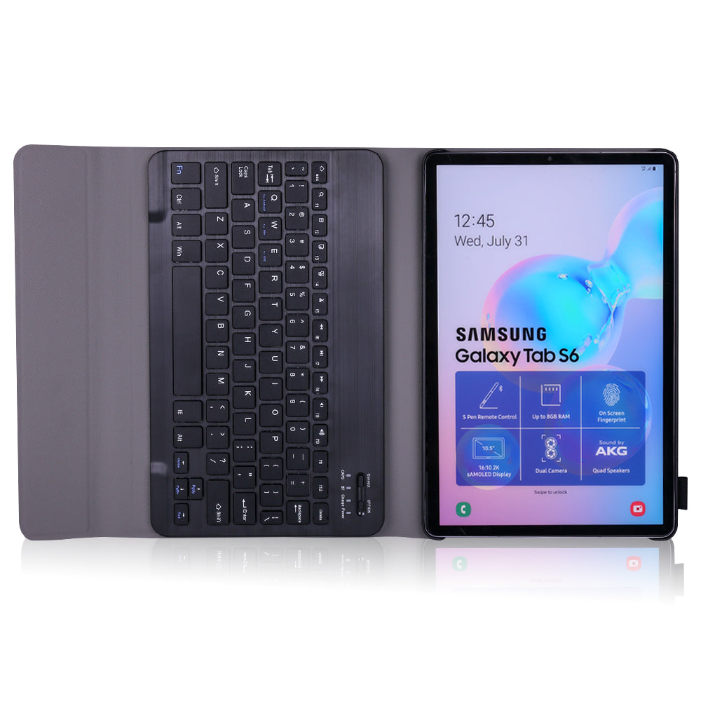 Detachable Bluetooth Keyboard + PU Leather Tablet Shell for Samsung Galaxy Tab S6 T860/T865