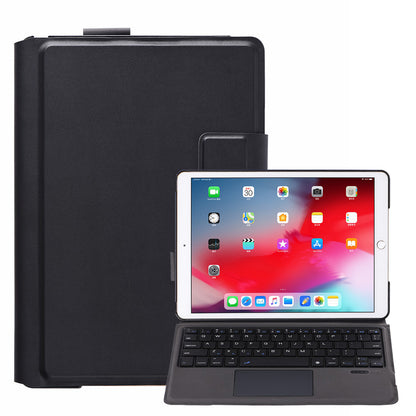T1095 Ultra-thin Bluetooth Keyboard with Touchpad + Leather Case for iPad 10.2 (2021)/(2020)/(2019)