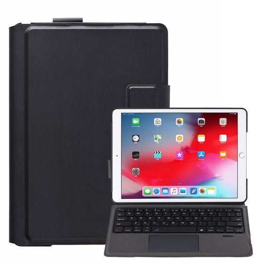 T1095 Ultra-thin Bluetooth Keyboard with Touchpad + Leather Case for iPad 10.2 (2021)/(2020)/(2019)