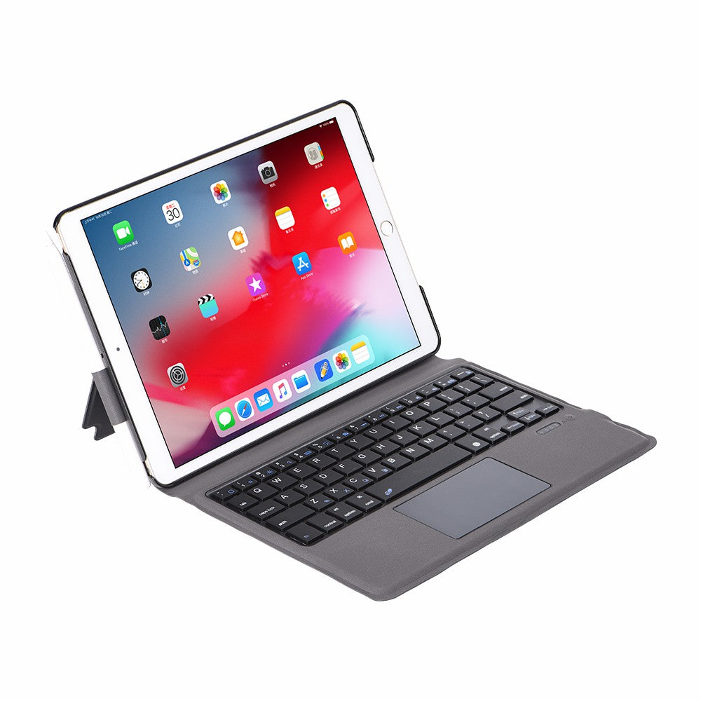 T1095 Ultra-thin Bluetooth Keyboard with Touchpad + Leather Case for iPad 10.2 (2021)/(2020)/(2019)