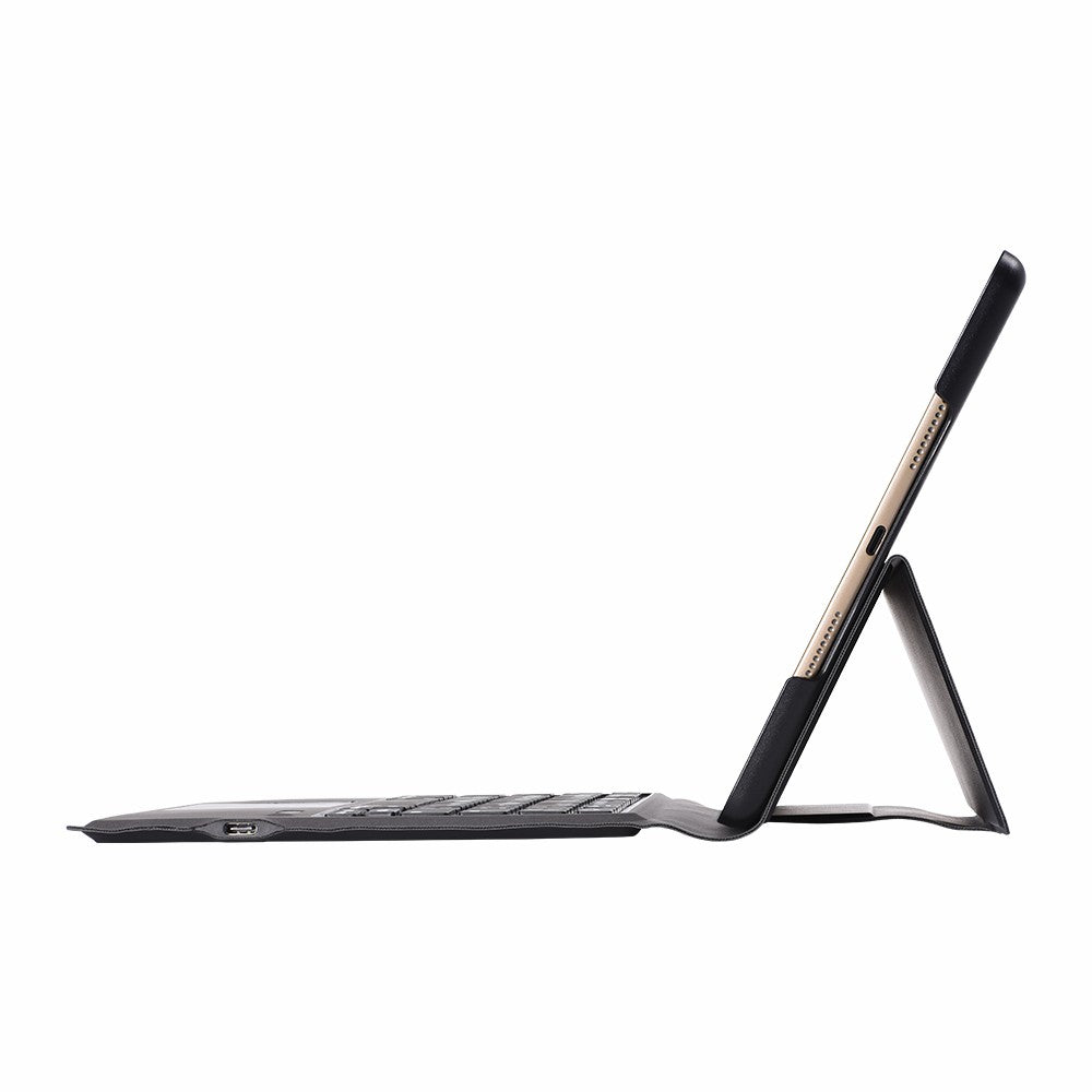 T1095 Ultra-thin Bluetooth Keyboard with Touchpad + Leather Case for iPad 10.2 (2021)/(2020)/(2019)
