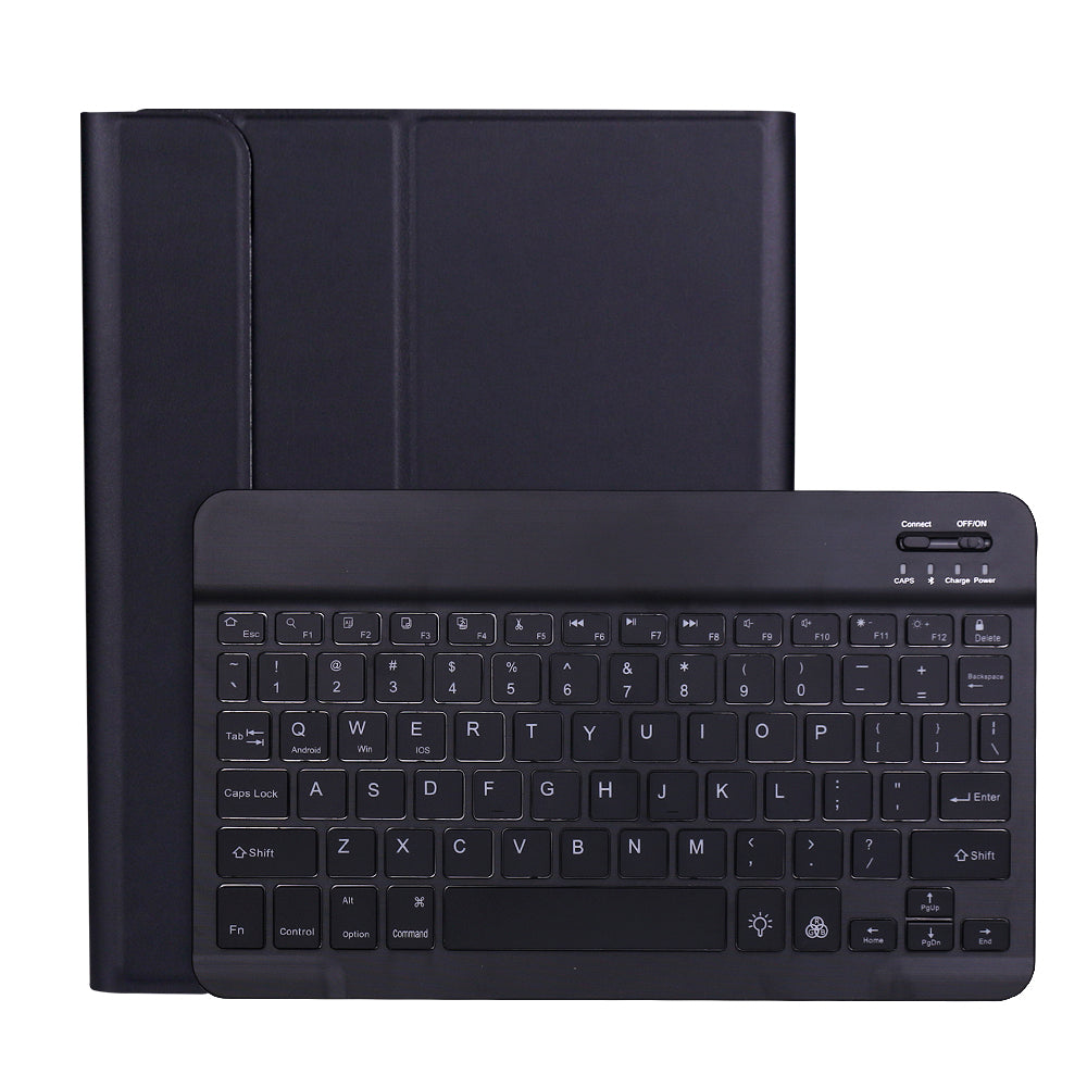 A11BS 2 in 1 Backlight ABS Bluetooth Keyboard Leather Tablet Cover with Pen Slot for iPad Pro 11-inch (2020)