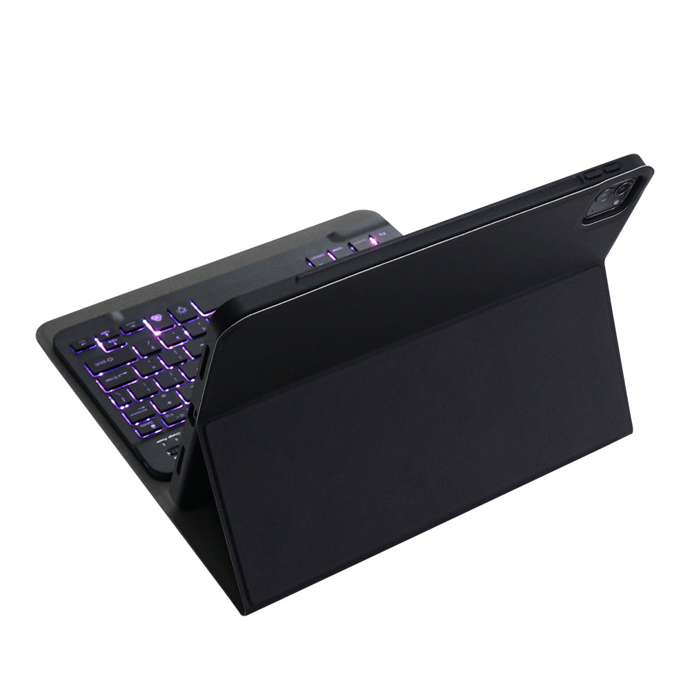 A11BS 2 in 1 Backlight ABS Bluetooth Keyboard Leather Tablet Cover with Pen Slot for iPad Pro 11-inch (2020)
