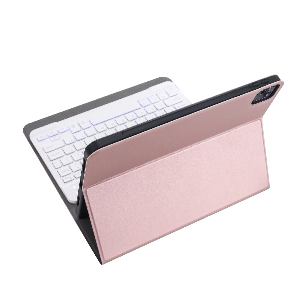 A11BS 2 in 1 Backlight ABS Bluetooth Keyboard Leather Tablet Cover with Pen Slot for iPad Pro 11-inch (2020)