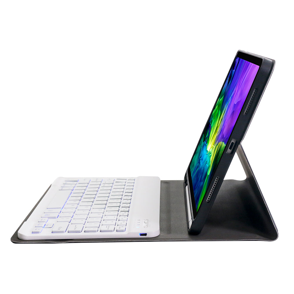 A11BS 2 in 1 Backlight ABS Bluetooth Keyboard Leather Tablet Cover with Pen Slot for iPad Pro 11-inch (2020)