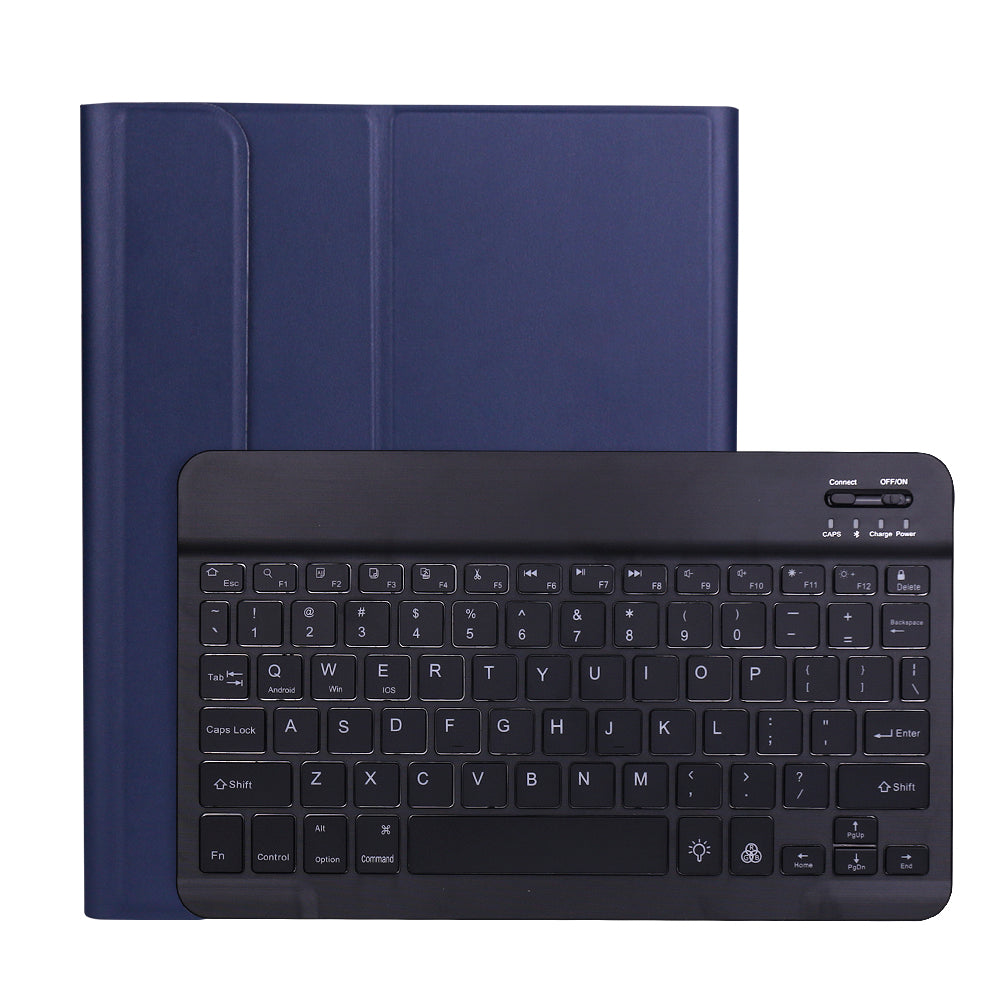 A11BS 2 in 1 Backlight ABS Bluetooth Keyboard Leather Tablet Cover with Pen Slot for iPad Pro 11-inch (2020)