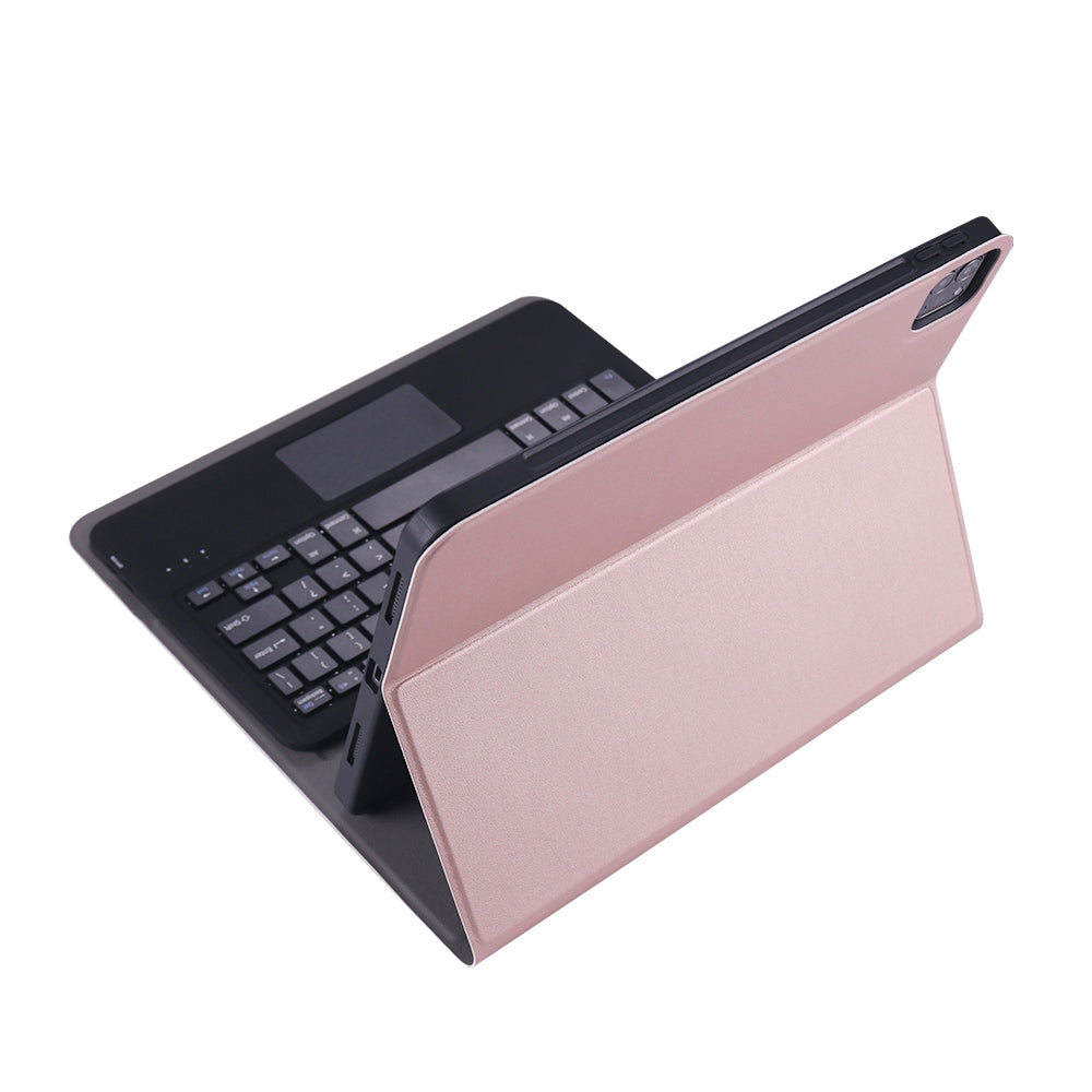A11B-A Bluetooth Keyboard with Foldable Stand Leather Case and Pen Slot for iPad Pro 11-inch (2020)