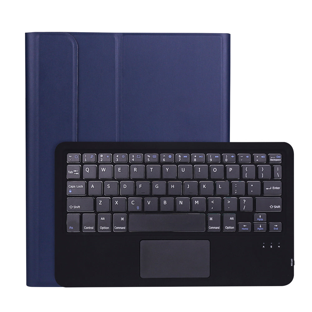 A11B-A Bluetooth Keyboard with Foldable Stand Leather Case and Pen Slot for iPad Pro 11-inch (2020)