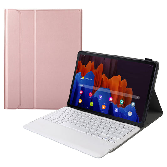 Bluetooth Keyboard Litchi Skin Leather Stand Case for Samsung Galaxy Tab S7 Plus (2020)/S7 FE T730 T736