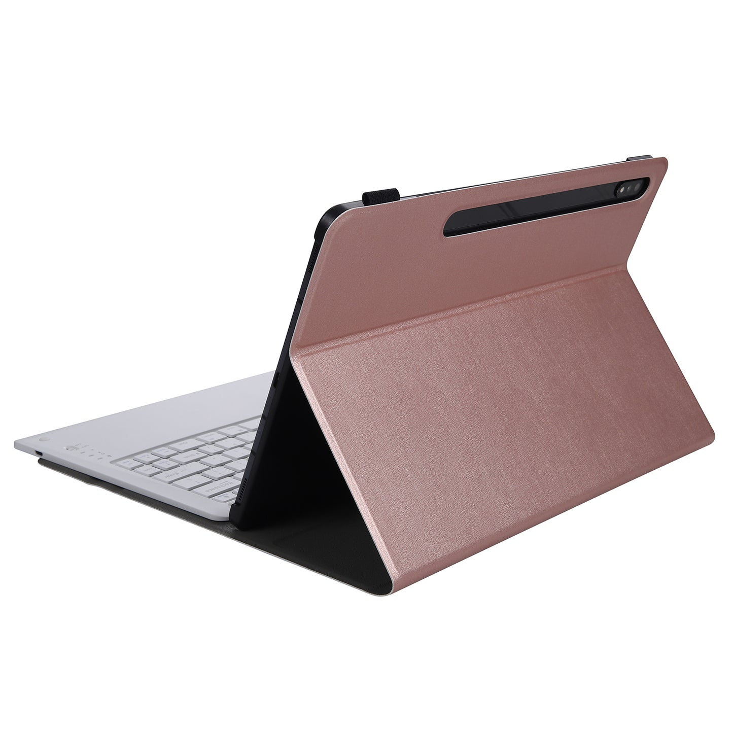 Bluetooth Keyboard Litchi Skin Leather Stand Case for Samsung Galaxy Tab S7 Plus (2020)/S7 FE T730 T736