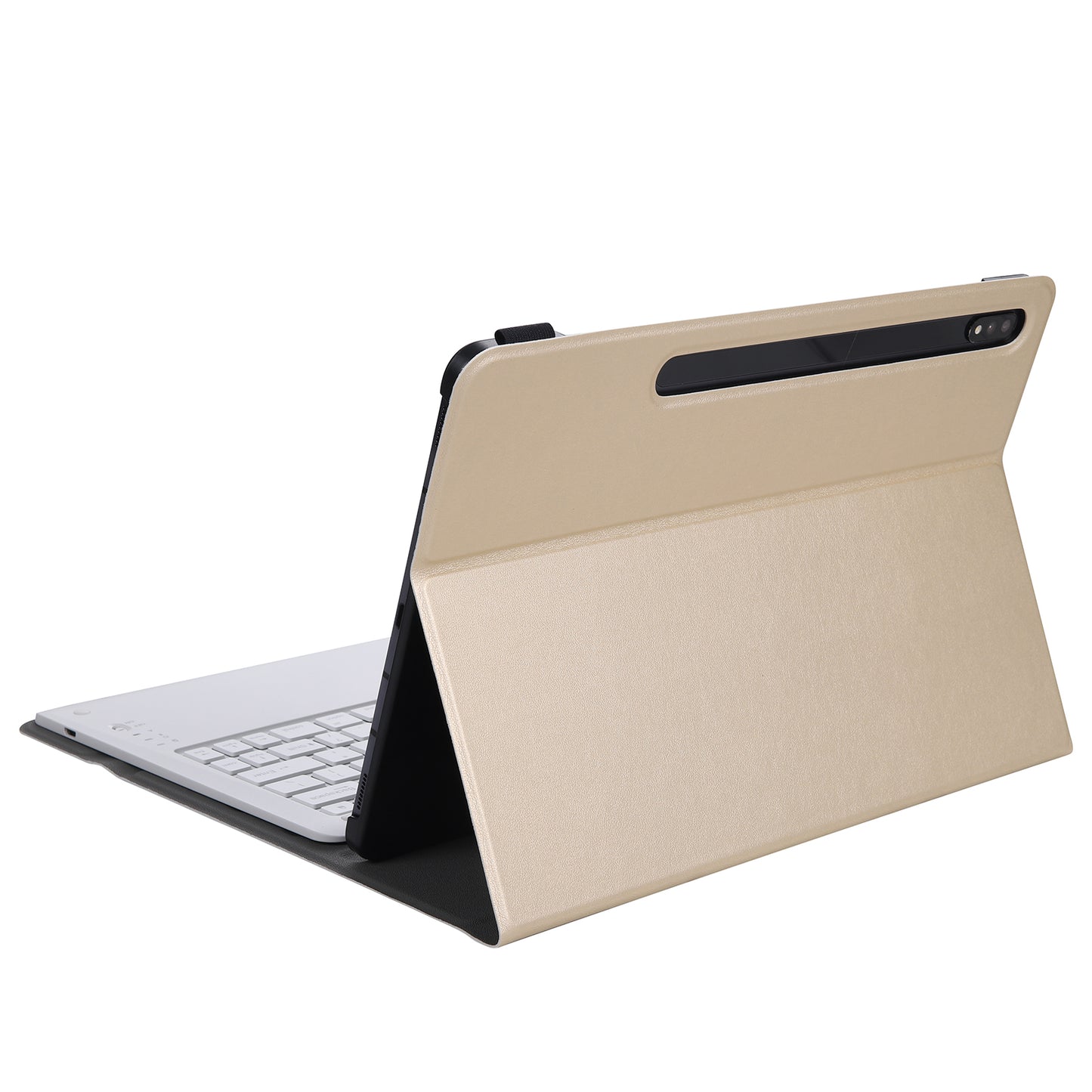 Bluetooth Keyboard Litchi Skin Leather Stand Case for Samsung Galaxy Tab S7 Plus (2020)/S7 FE T730 T736