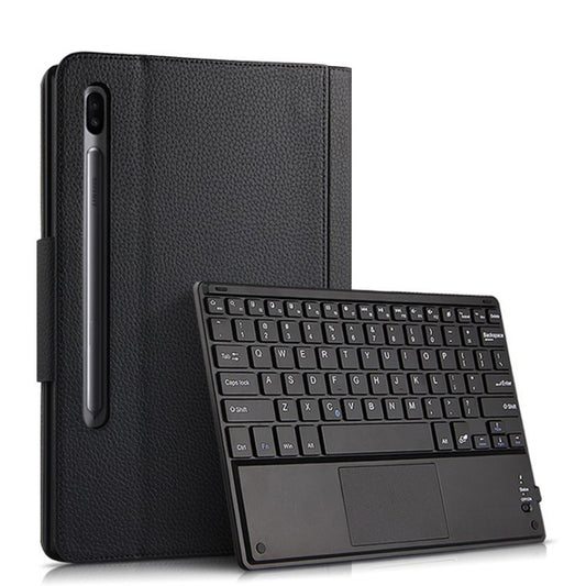 AJIUYU Wireless Touch Bluetooth Keyboard Leather Cover for Samsung Galaxy Tab S6
