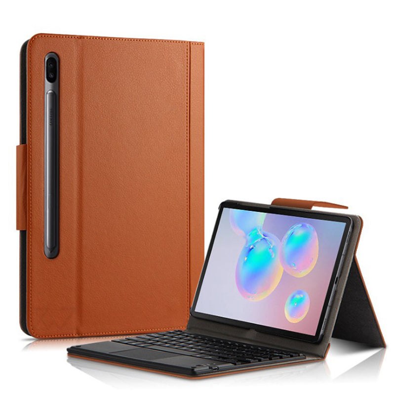 AJIUYU Wireless Touch Bluetooth Keyboard Leather Cover for Samsung Galaxy Tab S6