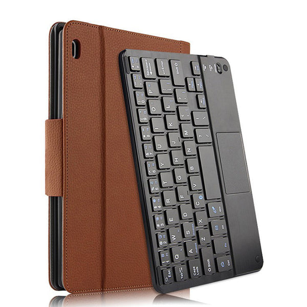 AJIUYU Wireless Touch Bluetooth Keyboard Leather Protector Cover for Lenovo Tab 4 10