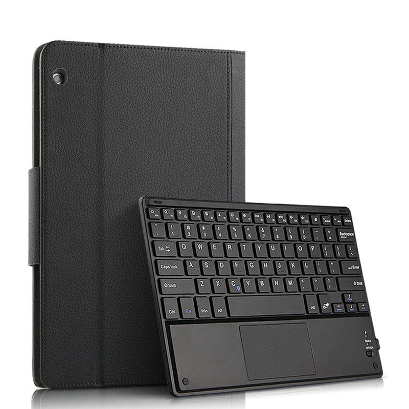 AJIUYU for Lenovo Tab M10 TB-X605F Wireless Touch Bluetooth Keyboard Leather Case