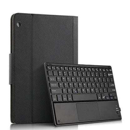 AJIUYU for Lenovo Tab M10 TB-X605F Wireless Touch Bluetooth Keyboard Leather Case