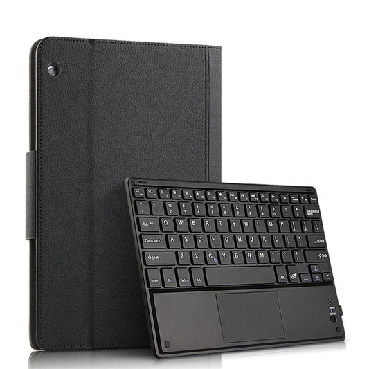 AJIUYU for Lenovo Tab M10 TB-X605F Wireless Touch Bluetooth Keyboard Leather Case