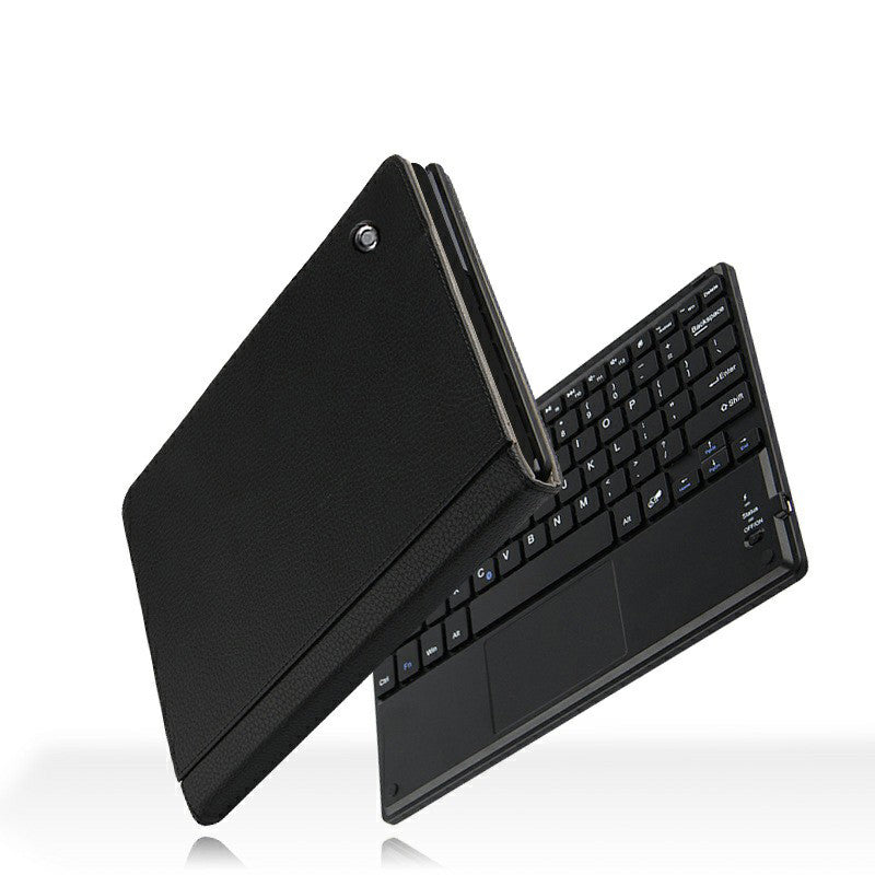 AJIUYU for Lenovo Tab M10 TB-X605F Wireless Touch Bluetooth Keyboard Leather Case
