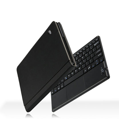 AJIUYU for Lenovo Tab M10 TB-X605F Wireless Touch Bluetooth Keyboard Leather Case