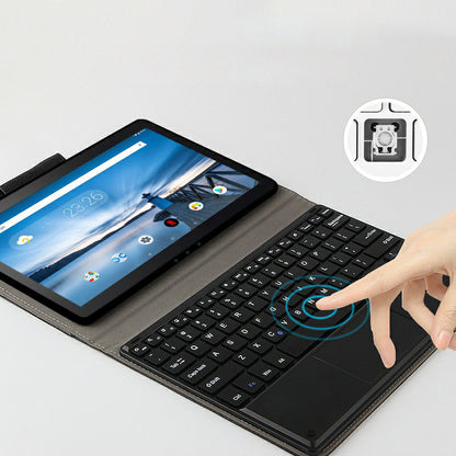 AJIUYU for Lenovo Tab M10 TB-X605F Wireless Touch Bluetooth Keyboard Leather Case