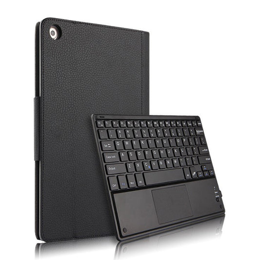 AJIUYU Wireless Touch Bluetooth Keyboard Leather Stand Flip Case for Huawei MediaPad M5 10 (10.8") / M5 10 (Pro)