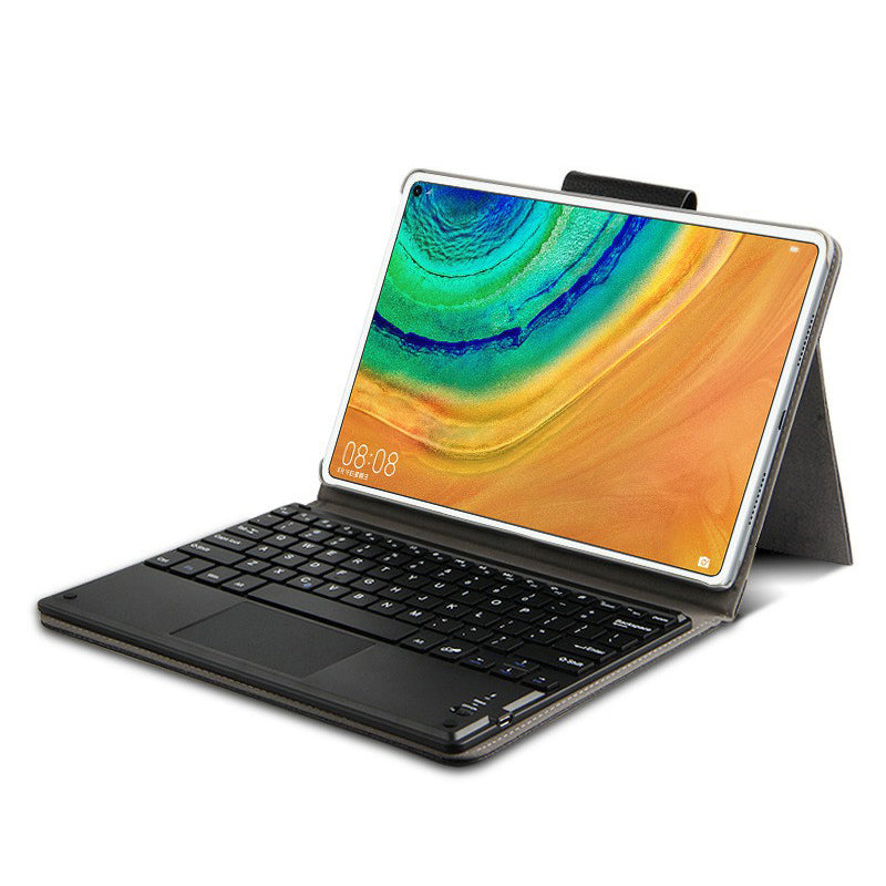 AJIUYU Wireless Touch Bluetooth Keyboard Leather Stand Flip Case for Huawei MediaPad M5 10 (10.8") / M5 10 (Pro)