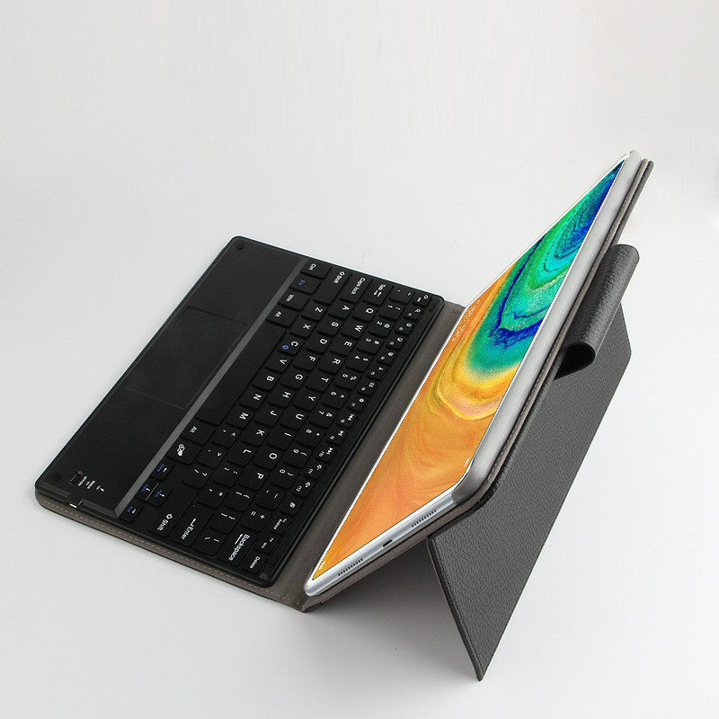 AJIUYU Wireless Touch Bluetooth Keyboard Leather Stand Flip Case for Huawei MediaPad M5 10 (10.8") / M5 10 (Pro)