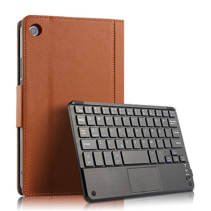 AJIUYU Wireless Touch Bluetooth Keyboard Leather Protection Cover for Huawei MediaPad M5 lite 8