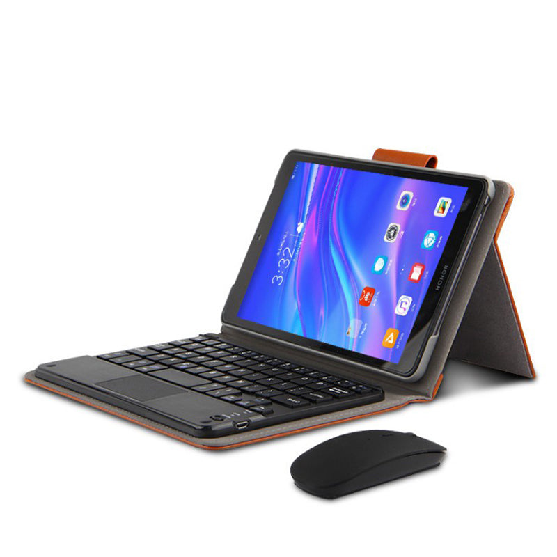 AJIUYU Wireless Touch Bluetooth Keyboard Leather Protection Cover for Huawei MediaPad M5 lite 8
