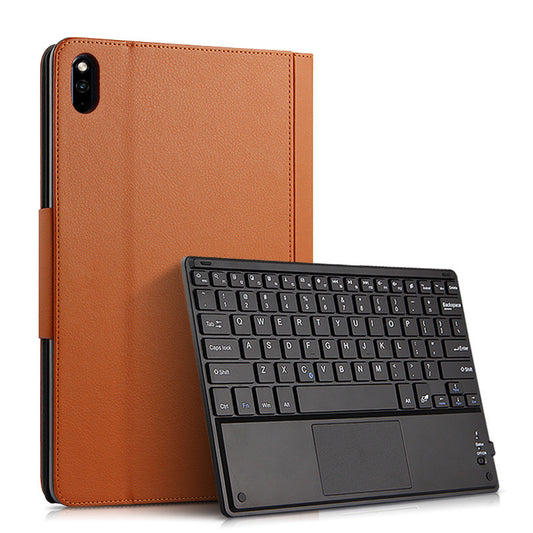 AJIUYU for Huawei MatePad 10.4 (2020)/(2022)/Honor V6 Wireless Touch Bluetooth Keyboard Leather Case