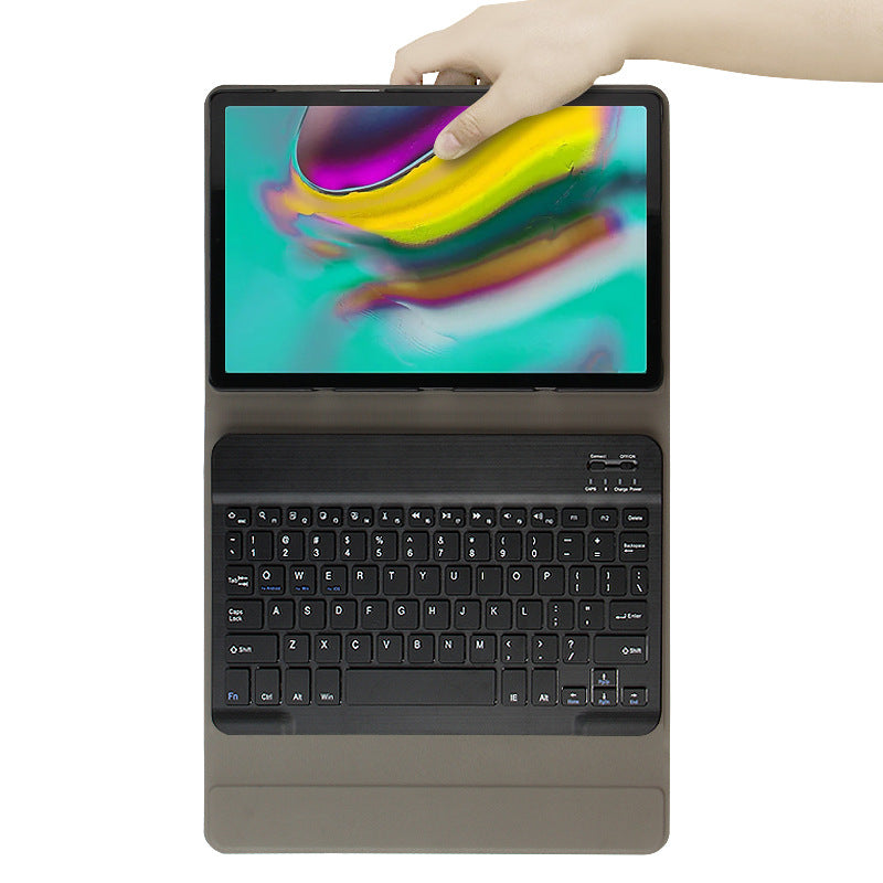 AJIUYU for Samsung Galaxy Tab S6 2-in-1 Wireless Touch Bluetooth Keyboard Leather Protector Case