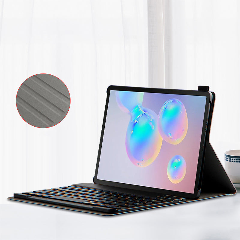 AJIUYU for Samsung Galaxy Tab S6 2-in-1 Wireless Touch Bluetooth Keyboard Leather Protector Case