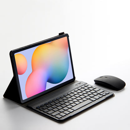AJIUYU for Samsung Galaxy Tab S7/Tab S8 2-in-1 Wireless Touch Bluetooth Keyboard Leather Protector Cover