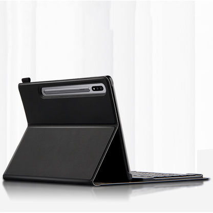AJIUYU for Samsung Galaxy Tab S7/Tab S8 2-in-1 Wireless Touch Bluetooth Keyboard Leather Protector Cover