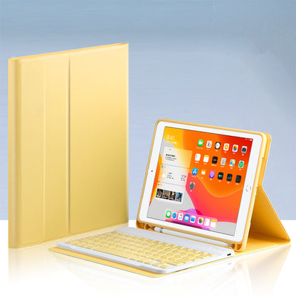 AJIUYU Wireless Bluetooth Keyboard + Leather Shell 2-in-1 Cover Case with Pen Slot for iPad Air (2013)/Air 2/9.7-inch (2017)/9.7-inch (2018)