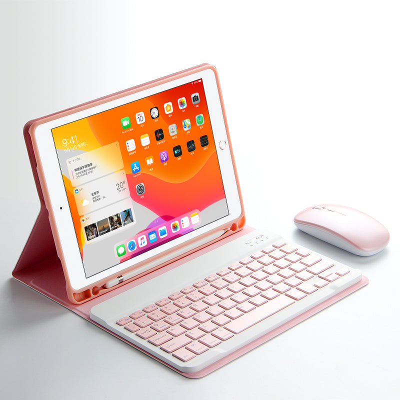 AJIUYU Wireless Bluetooth Keyboard 2-in-1 Leather Shell with Pen Slot for iPad Pro 10.5-inch (2017)/Air 10.5 inch (2019)