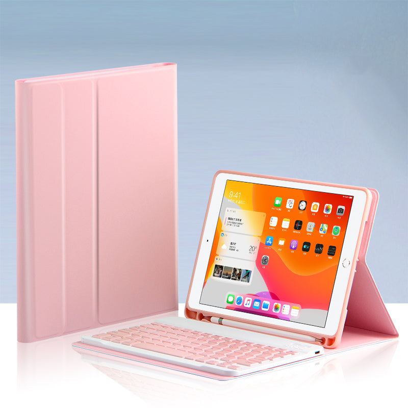 AJIUYU Wireless Bluetooth Keyboard 2-in-1 Leather Shell with Pen Slot for iPad Pro 10.5-inch (2017)/Air 10.5 inch (2019)