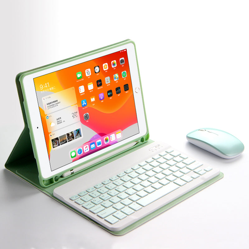 AJIUYU Wireless Bluetooth Keyboard 2-in-1 Leather Shell with Pen Slot for iPad Pro 10.5-inch (2017)/Air 10.5 inch (2019)