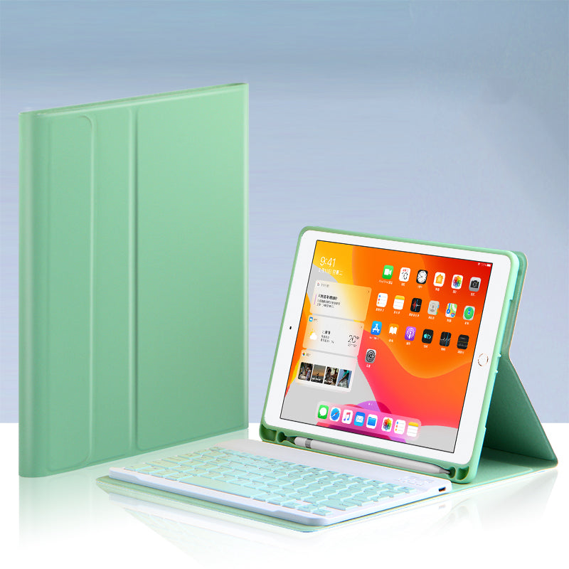 AJIUYU Wireless Bluetooth Keyboard 2-in-1 Leather Shell with Pen Slot for iPad Pro 10.5-inch (2017)/Air 10.5 inch (2019)