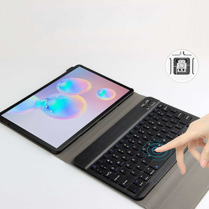 AJIUYU Wireless Bluetooth Keyboard Leather Case for Samsung Galaxy Tab S6 Lite P610/P615/S6 Lite (2022)